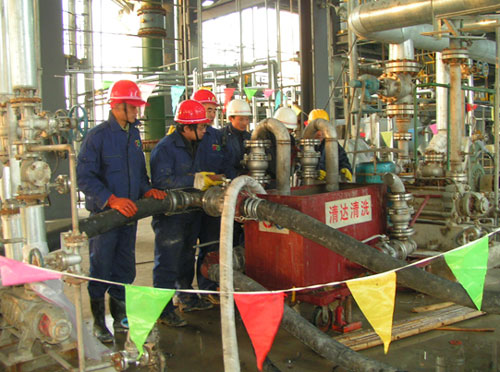 圖4 海化不停車清洗現場